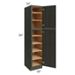 RTA Charlotte Dark Grey 18" x 84" Wall Pantry with 2 Sides Decorative End Panels