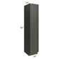 RTA Charlotte Dark Grey 18" x 90" Wall Pantry with 2 Roll Out Trays