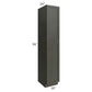 RTA Charlotte Dark Grey 18" x 96" Wall Pantry with 1 Side Decorative End Panel and 4 Roll Out Trays