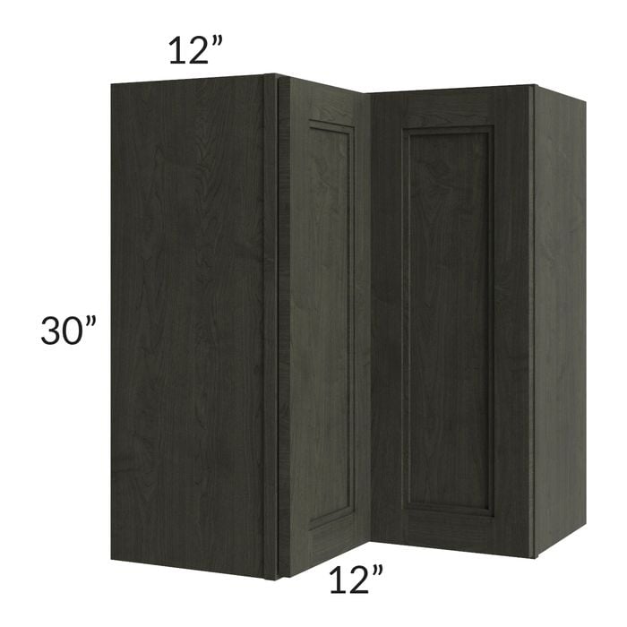 RTA Charlotte Dark Grey 24" x 30" Easy Reach Corner Wall Cabinet