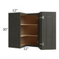 RTA Charlotte Dark Grey 24" x 30" Easy Reach Corner Wall Cabinet