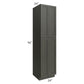 RTA Charlotte Dark Grey 24" x 96" Wall Pantry with 2 Sides Decorative End Panels