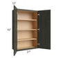 RTA Charlotte Dark Grey 27" x 42" Wall Cabinet with Glass Door