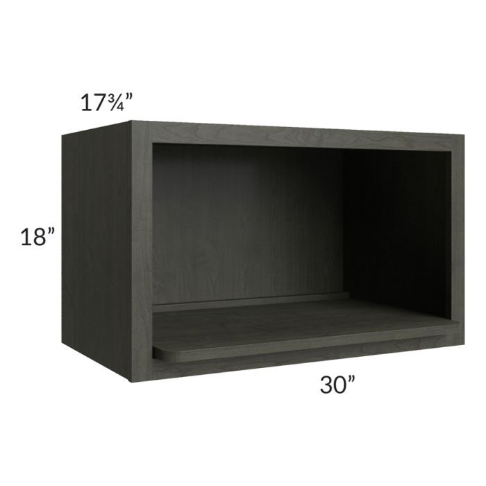 RTA Charlotte Dark Grey 30" x 18" Microwave Wall Cabinet