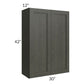 RTA Charlotte Dark Grey 30" x 42" Wall Cabinet