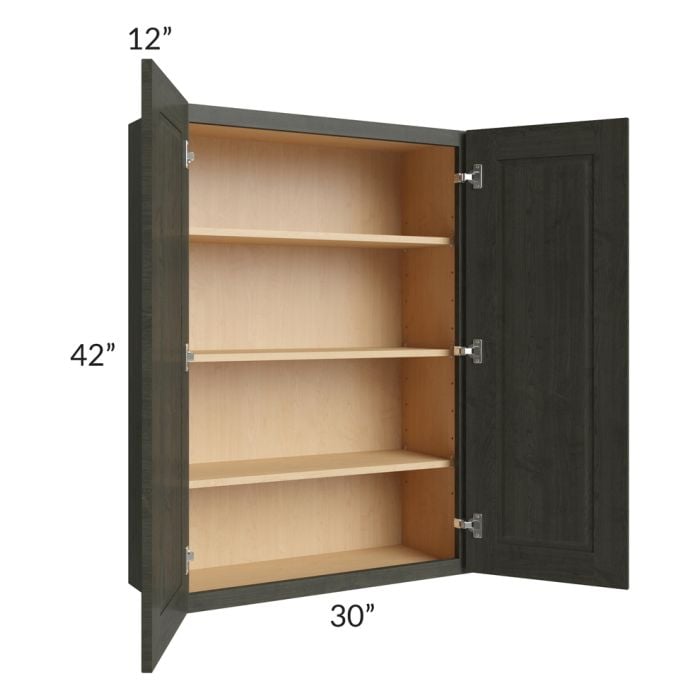 RTA Charlotte Dark Grey 30" x 42" Wall Cabinet