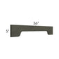 RTA Charlotte Dark Grey 36" Arched Valance