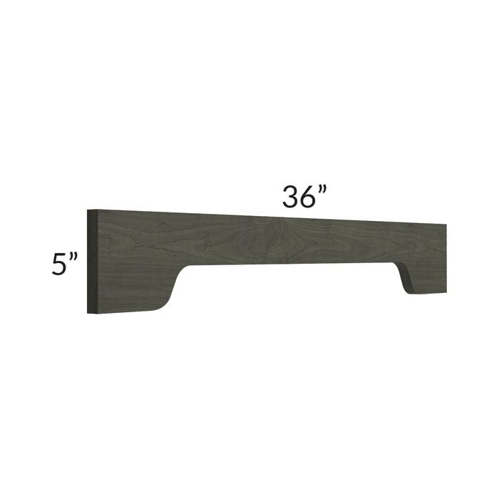 RTA Charlotte Dark Grey 36" Arched Valance