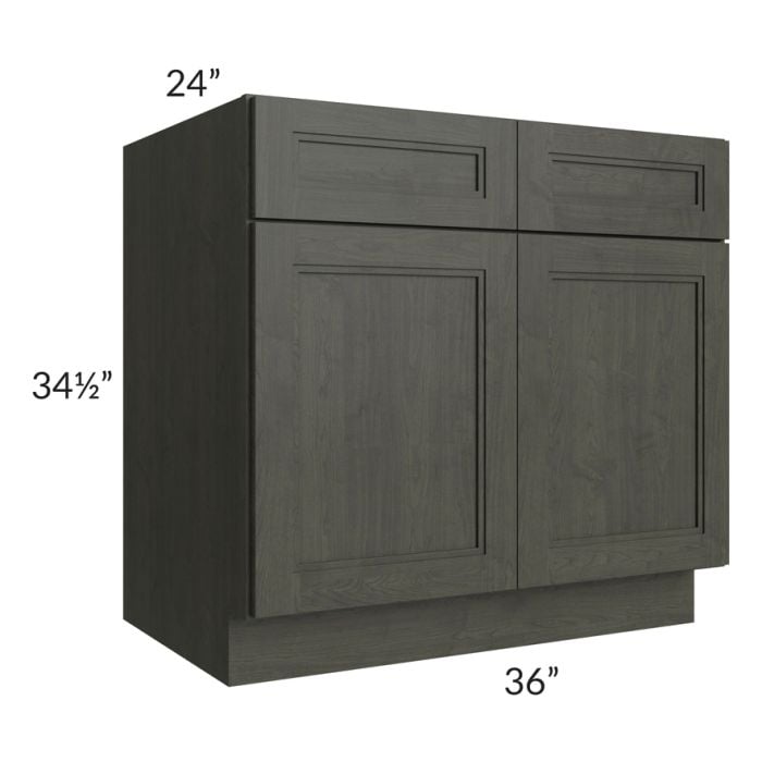 RTA Charlotte Dark Grey 36" Sink Base Cabinet