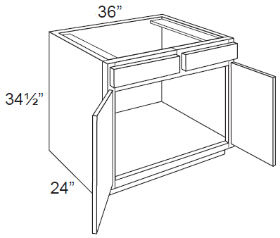 RTA Charlotte Dark Grey 36" Sink Base Cabinet