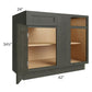 RTA Charlotte Dark Grey 45" Blind Base Cabinet with 1 Decorative End Panel
