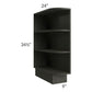 RTA Charlotte Dark Grey 9" Base End Shelf Open Cabinet