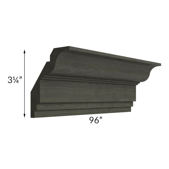 RTA Charlotte Dark Grey Crown Molding (3-1/4
