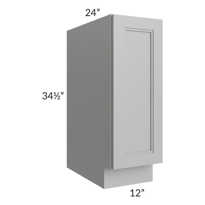 RTA Charlotte Grey 12" Spice Base Cabinet with 2 Decorative End Panels