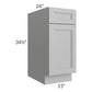 RTA Charlotte Grey 15" Base Cabinet with 1 Decorative End Panel