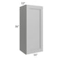 RTA Charlotte Grey 15" x 36" Wall Cabinet with 1 Decorative End Panel