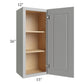 RTA Charlotte Grey 15" x 36" Wall Cabinet with 1 Decorative End Panel