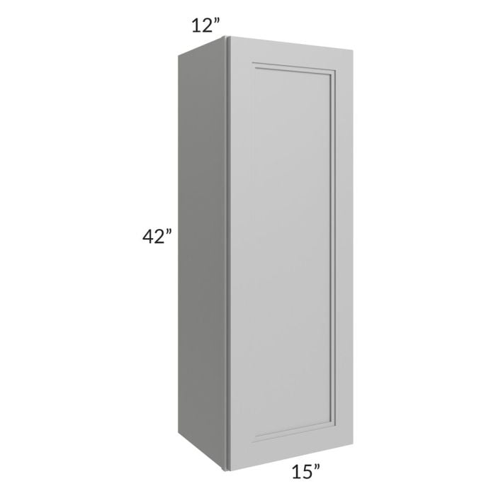 RTA Charlotte Grey 15" x 42" Wall Cabinet with Glass Door