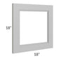 RTA Charlotte Grey 18" x 18" Glass Door Only