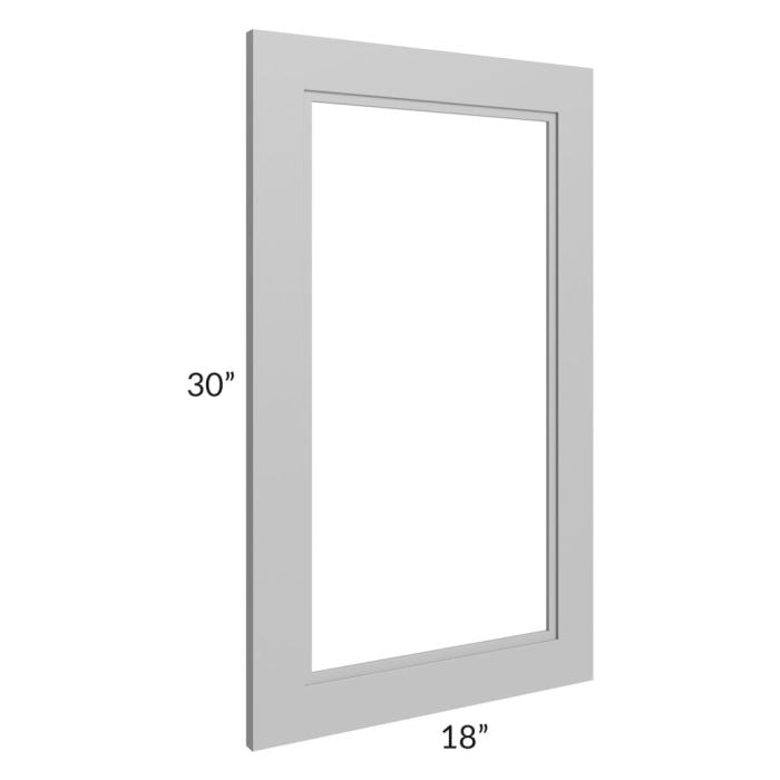 RTA Charlotte Grey 18" x 30" Glass Door Only