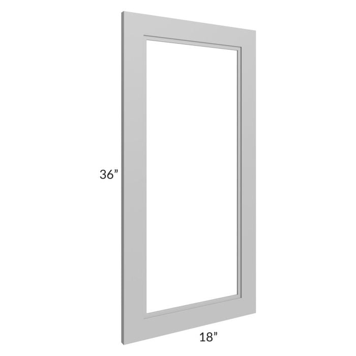 RTA Charlotte Grey 18" x 36 Glass Door Only