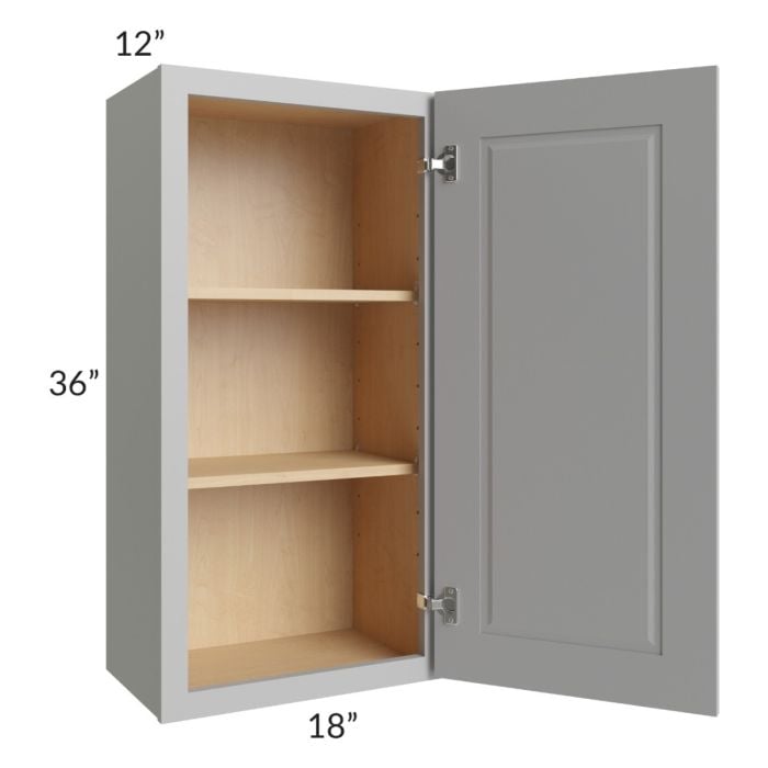 RTA Charlotte Grey 18" x 36" Wall Cabinet with 2 Decorative End Panels