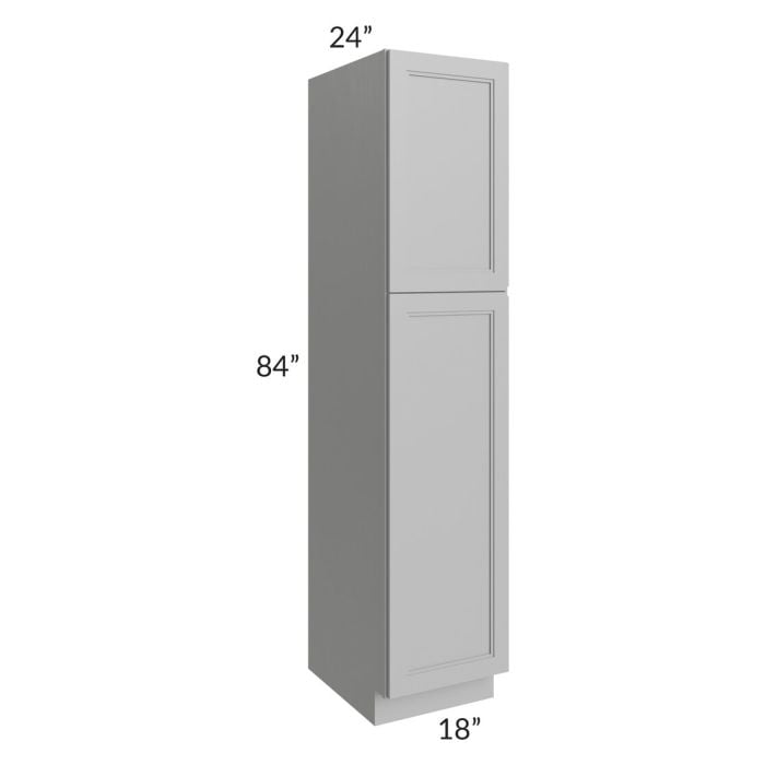 RTA Charlotte Grey 18" x 84" Wall Pantry with 1 Side Decorative End Panel and 2 Roll Out Trays