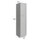 RTA Charlotte Grey 18" x 84" Wall Pantry with 4 Roll Out Trays