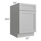 RTA Charlotte Grey 21" Base Cabinet with 1 Roll Out Tray