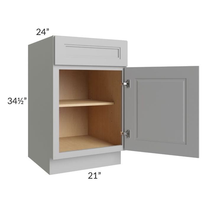 RTA Charlotte Grey 21" Base Cabinet with Utensil Drawer