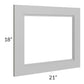 RTA Charlotte Grey 21" x 18" Glass Door Only