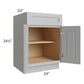 RTA Charlotte Grey 24" Base Cabinet with Utensil Drawer