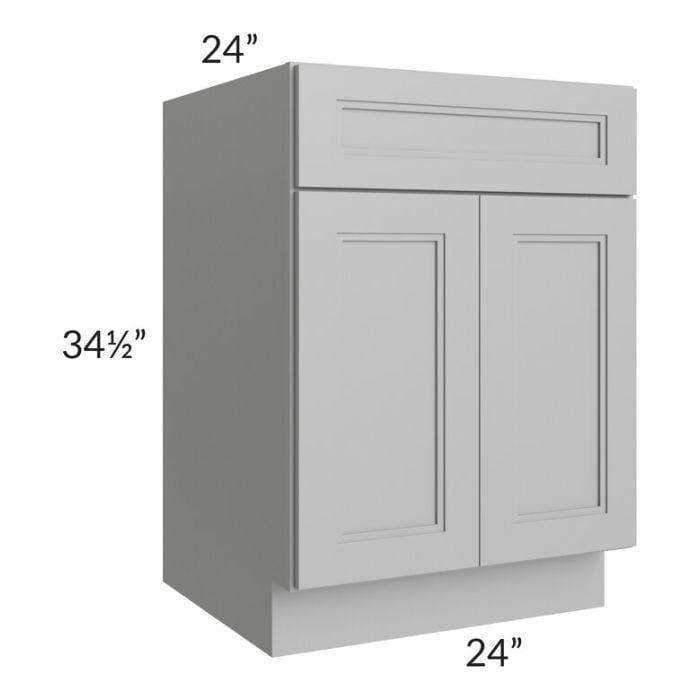 RTA Charlotte Grey 24" Sink Base Cabinet with 1 Decorative End Panel