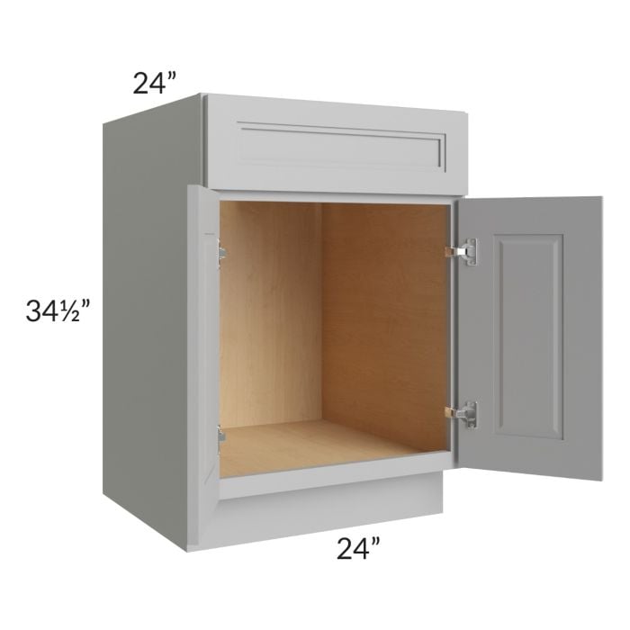 RTA Charlotte Grey 24" Sink Base Cabinet with 1 Decorative End Panel