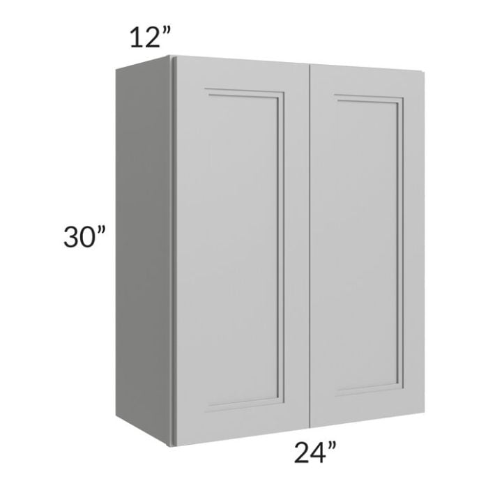 RTA Charlotte Grey 24" x 30" Wall Cabinet with 1 Decorative End Panel