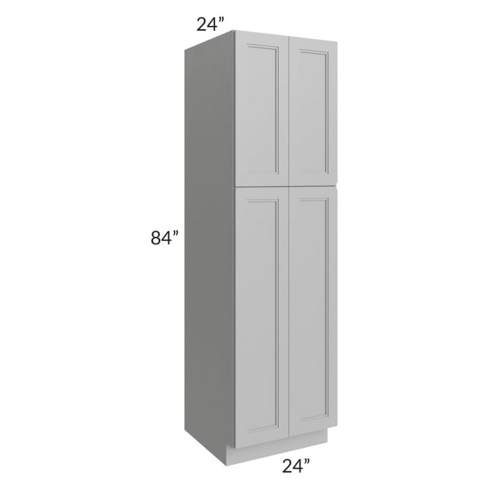 RTA Charlotte Grey 24" x 84" Wall Pantry with 2 Sides Decorative End Panels and 3 Roll Out Trays