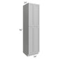 RTA Charlotte Grey 24" x 96" Wall Pantry with 2 Sides Decorative End Panels