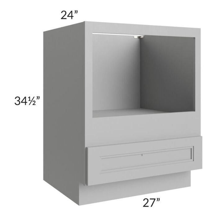 RTA Charlotte Grey 27" Microwave Base Cabinet with 1 Decorative End Panel