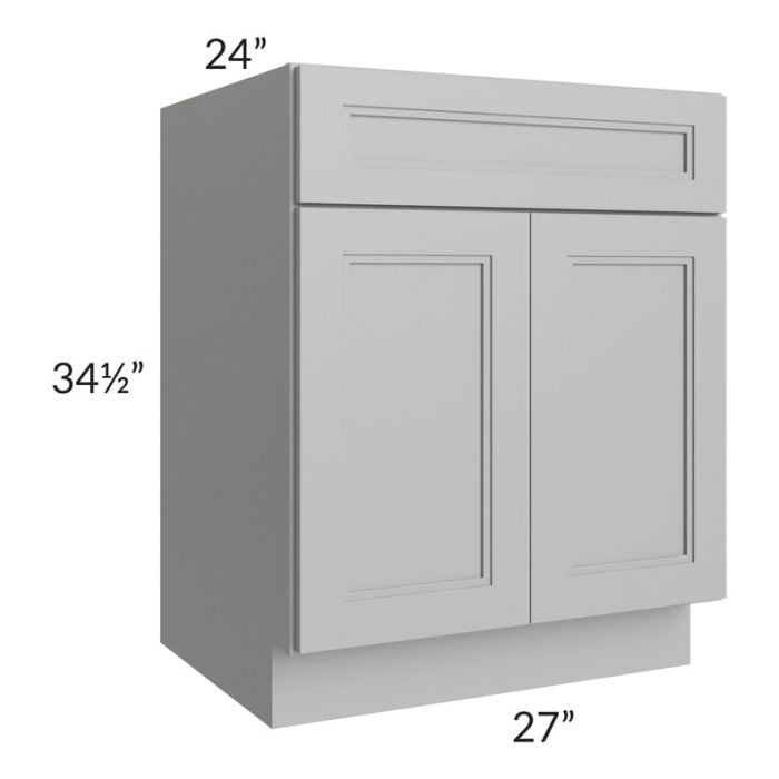 RTA Charlotte Grey 27" Sink Base Cabinet with 1 Decorative End Panel