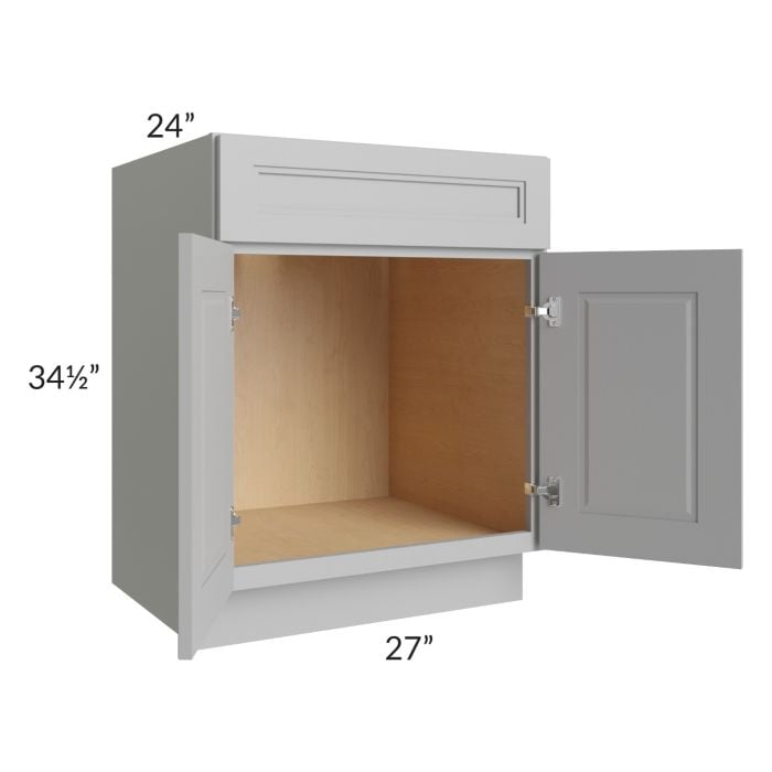 RTA Charlotte Grey 27" Sink Base Cabinet with 1 Decorative End Panel