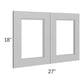 RTA Charlotte Grey 27" x 18" Glass Door Only