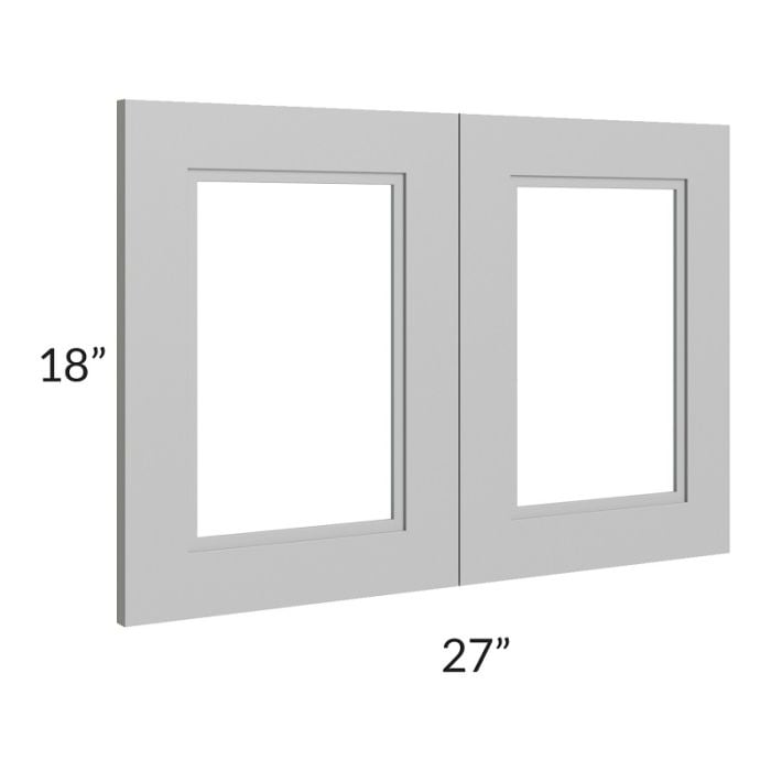 RTA Charlotte Grey 27" x 18" Glass Door Only