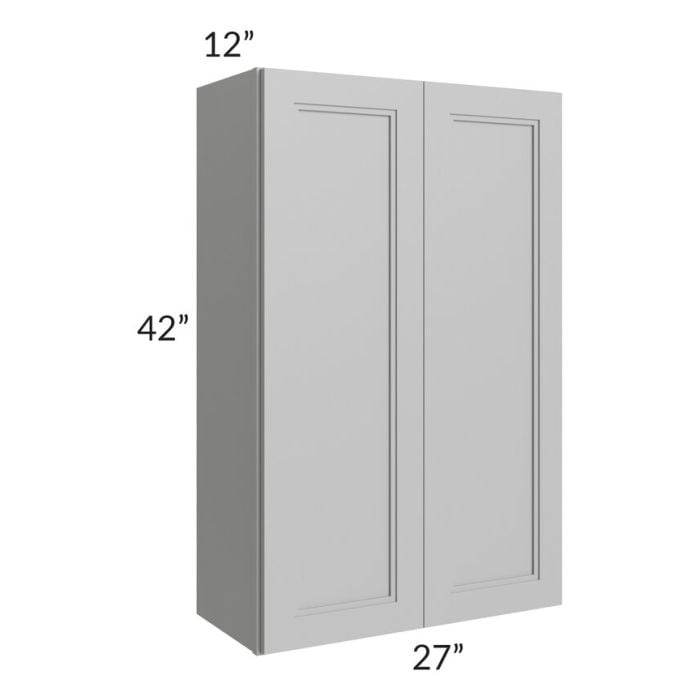 RTA Charlotte Grey 27" x 42" Wall Cabinet with 2 Decorative End Panels