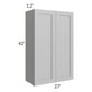 RTA Charlotte Grey 27" x 42" Wall Cabinet with Glass Door