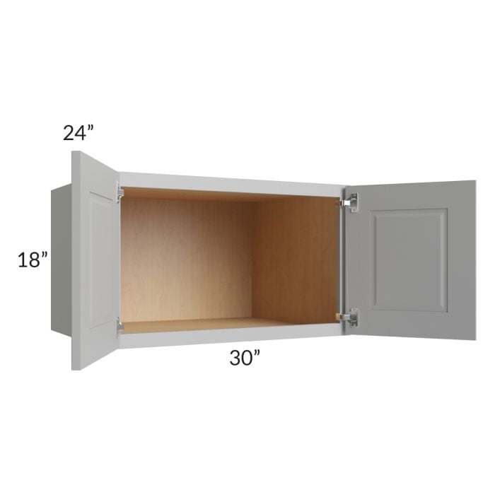 RTA Charlotte Grey 30" x 18" x 24" Wall Cabinet