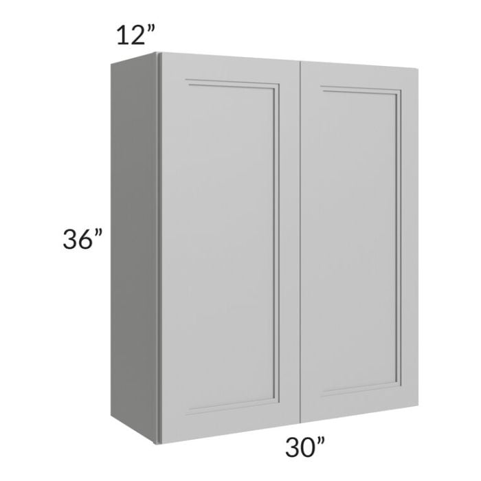 RTA Charlotte Grey 30" x 36" Wall Cabinet with 2 Decorative End Panels