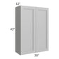 RTA Charlotte Grey 30" x 42" Wall Cabinet with 2 Decorative End Panels