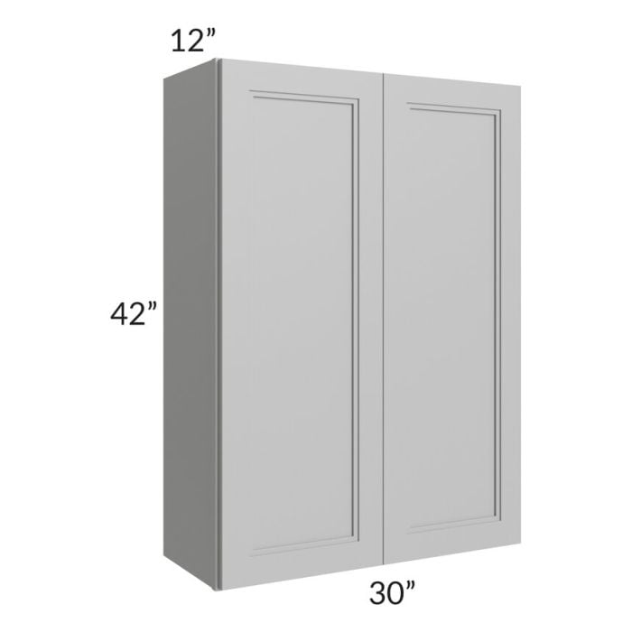 RTA Charlotte Grey 30" x 42" Wall Cabinet with 2 Decorative End Panels