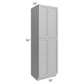 RTA Charlotte Grey 30" x 96" Wall Pantry with 3 Roll Out Trays