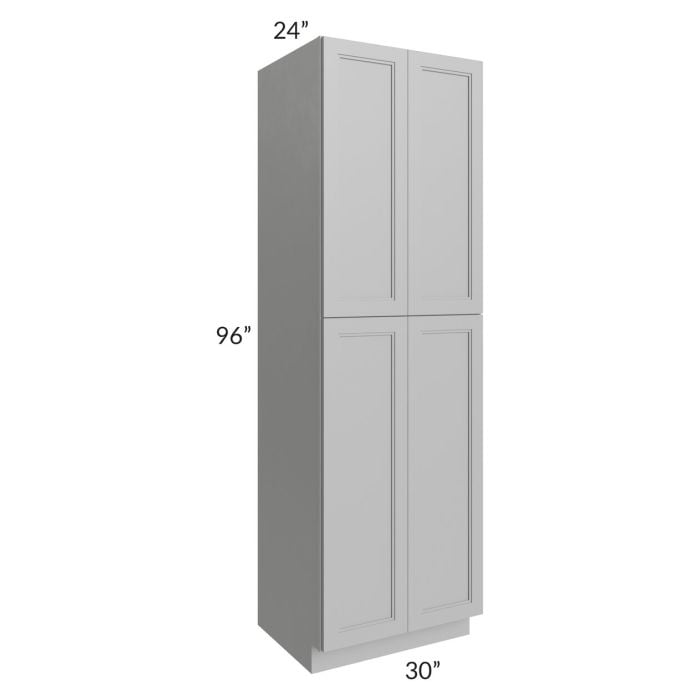 RTA Charlotte Grey 30" x 96" Wall Pantry with 3 Roll Out Trays